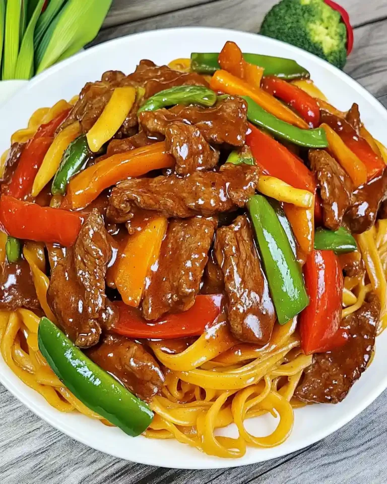 Beef Stir Fry with Noodles and Sticky Sauce
