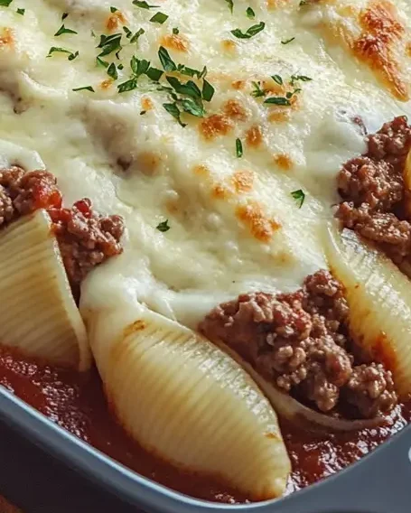 Creamy Ricotta Beef Stuffed Shells Pasta