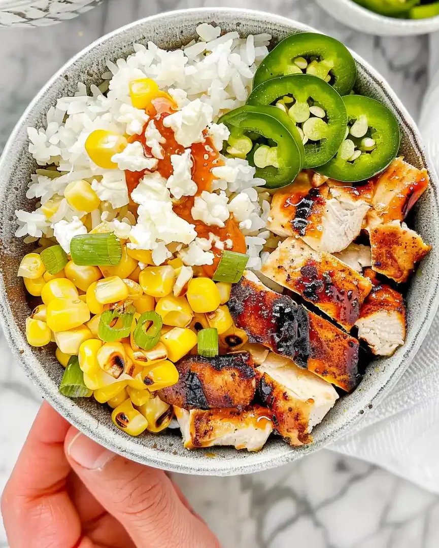 Street Corn Chicken Rice Bowl