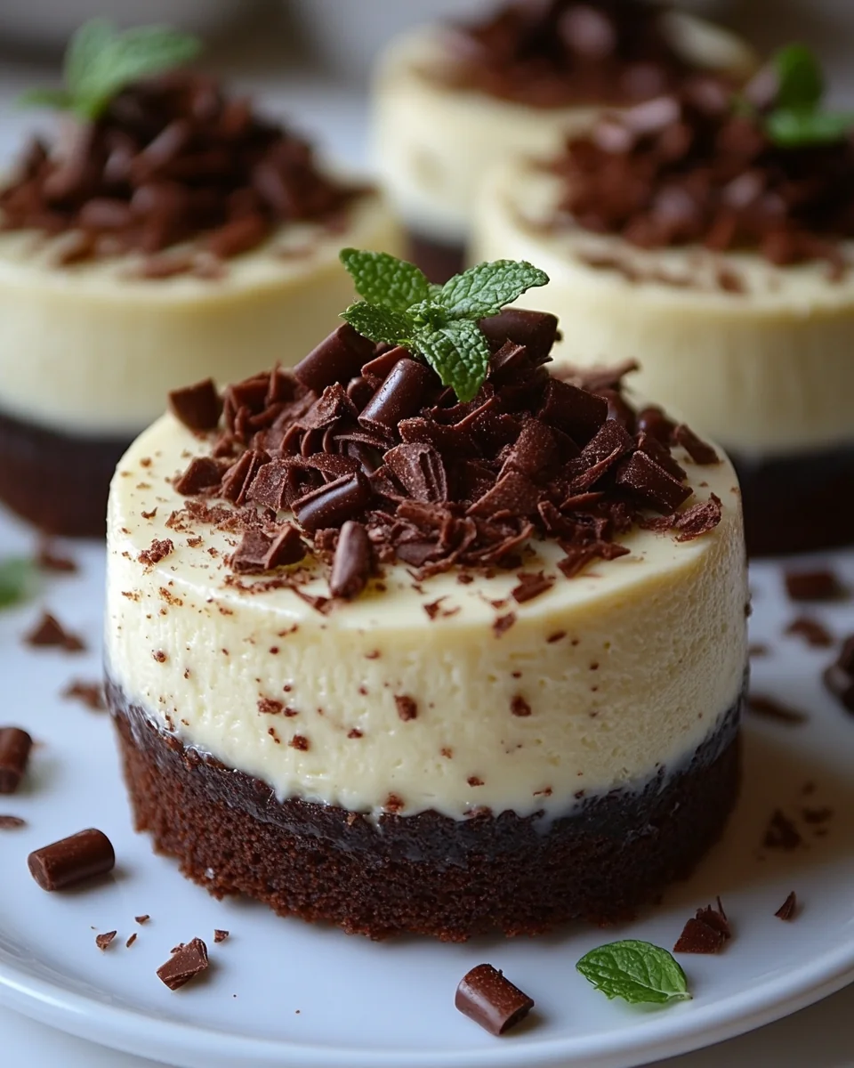 Delicious Homemade Andes Mint Cheesecakes - additional image