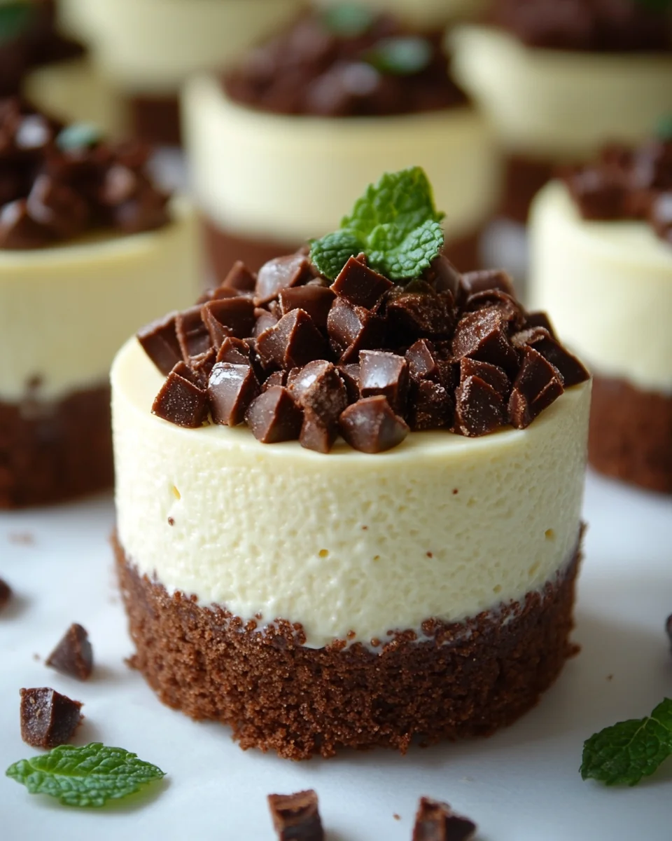 Delicious Homemade Andes Mint Cheesecakes - additional image