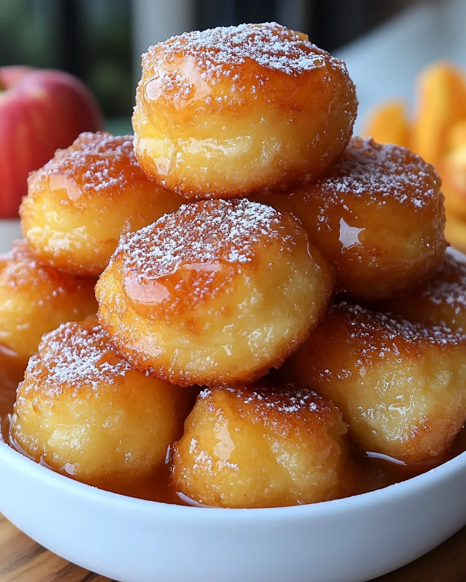 Homemade Apple Fritter Bites with Fresh Cider Glaze - additional image