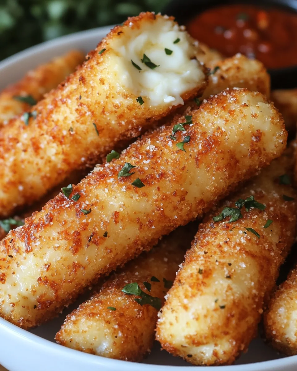 Perfectly Crispy Baked Mozzarella Sticks - additional image