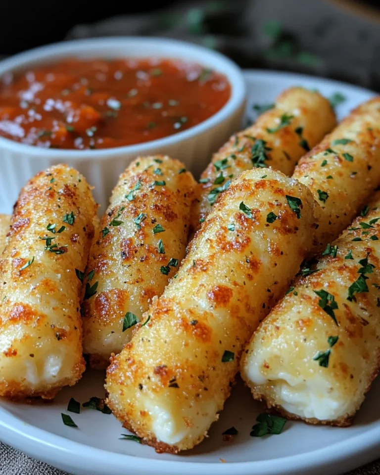 Perfectly Crispy Baked Mozzarella Sticks