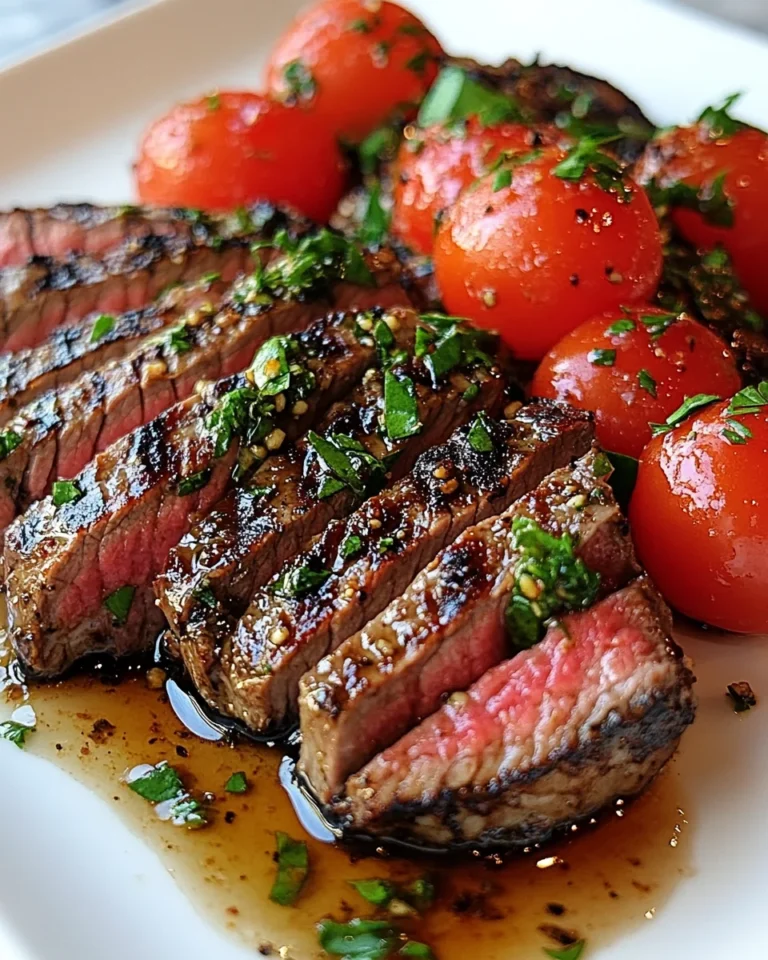 Simple Balsamic Caprese Grilled Flank Steak