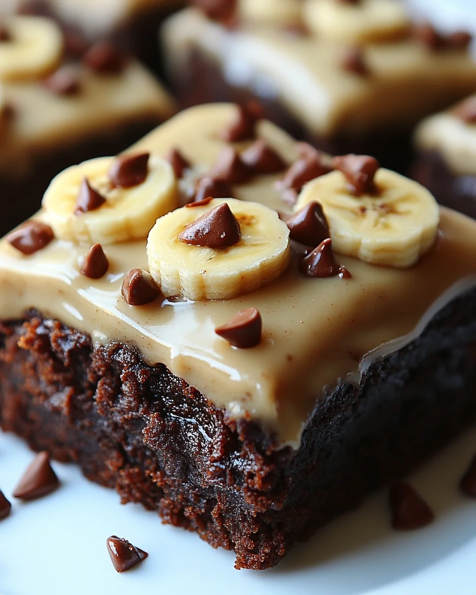 Homemade Banana Bread Brownies with Brown Butter Frosting - additional image