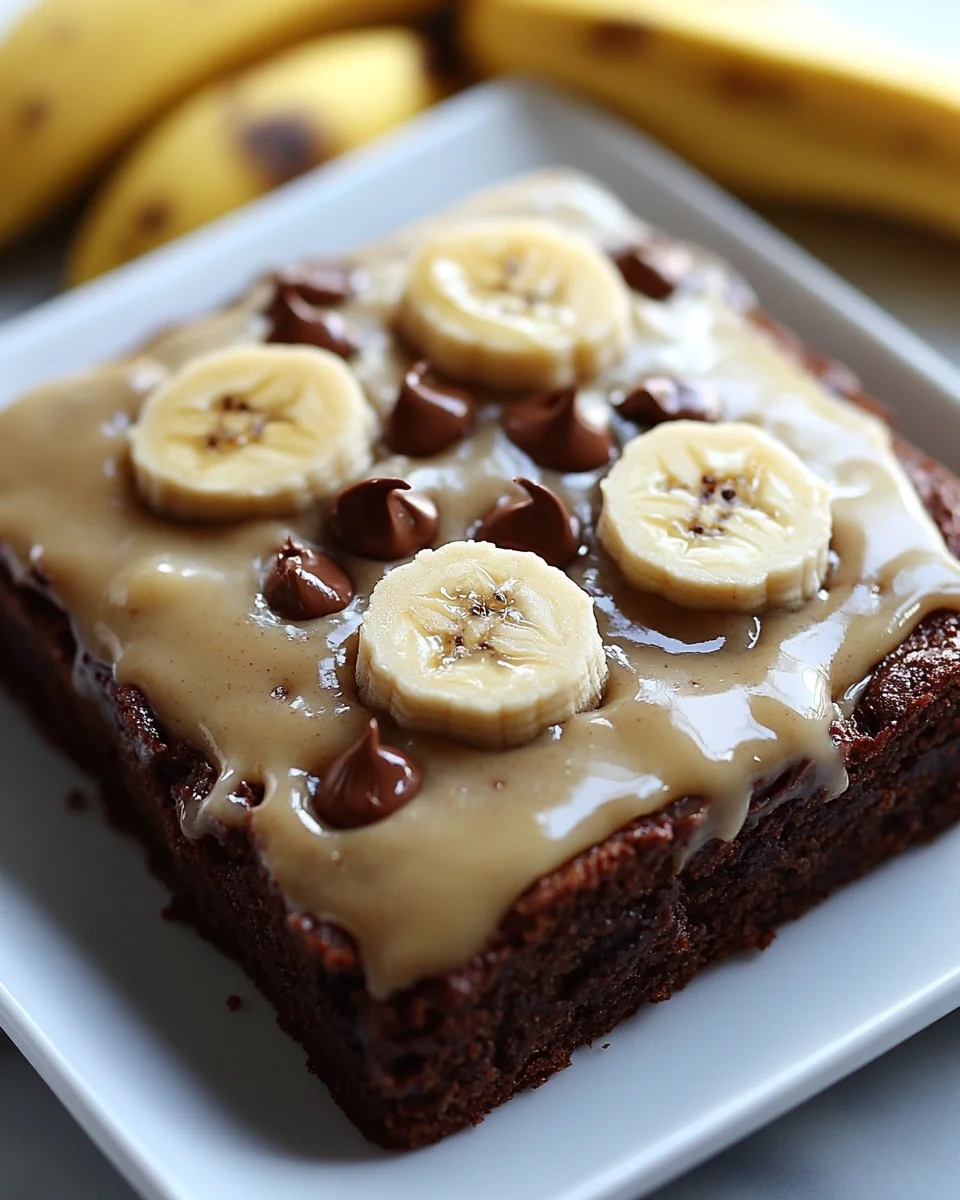 Homemade Banana Bread Brownies with Brown Butter Frosting - additional image