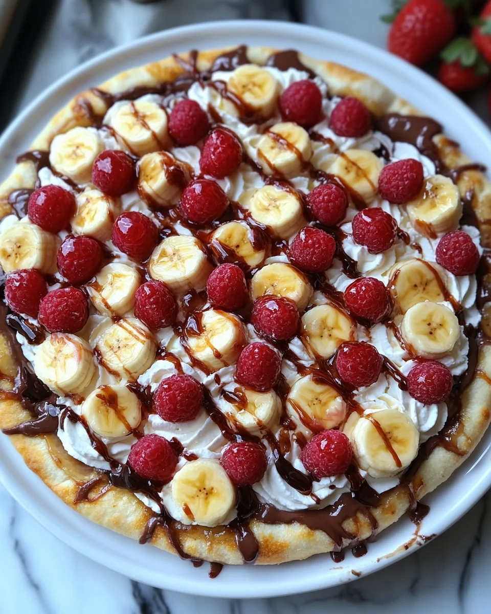 Delicious Homemade Banana Split Dessert Pizza - additional image