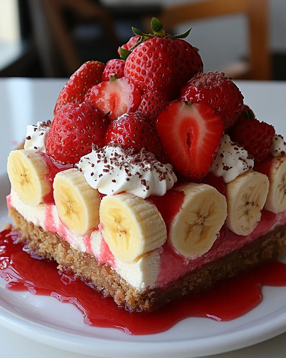 Fresh Banana Strawberry Cheesecake Delight - additional image