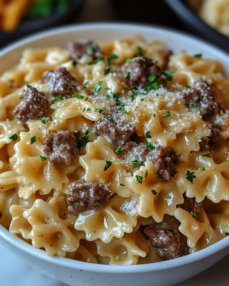 Creamy Beef and Bowtie Pasta for a Cozy Night In