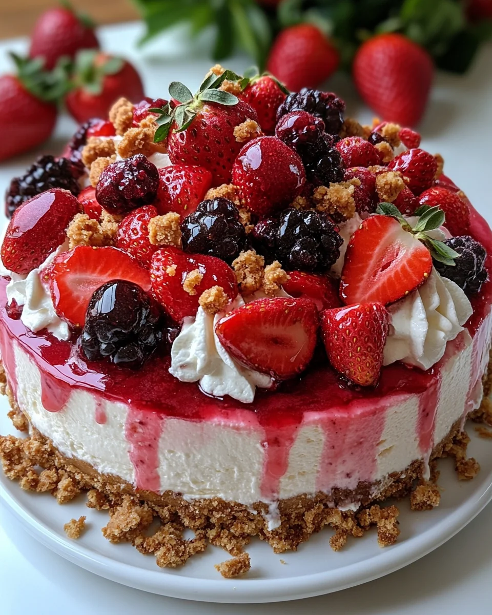 Fresh Strawberry Crunch Cheesecake Delight - additional image