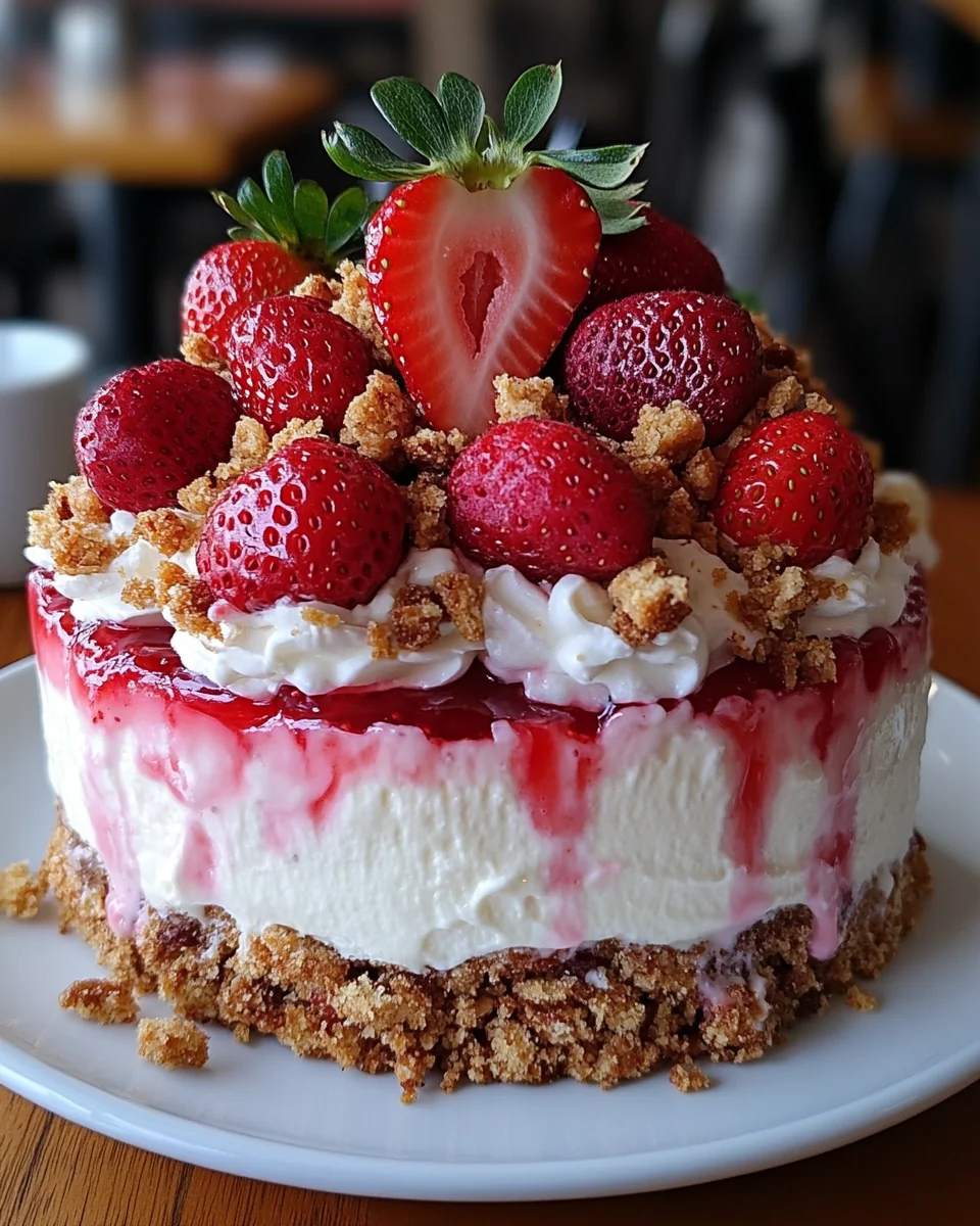 Fresh Strawberry Crunch Cheesecake Delight - additional image