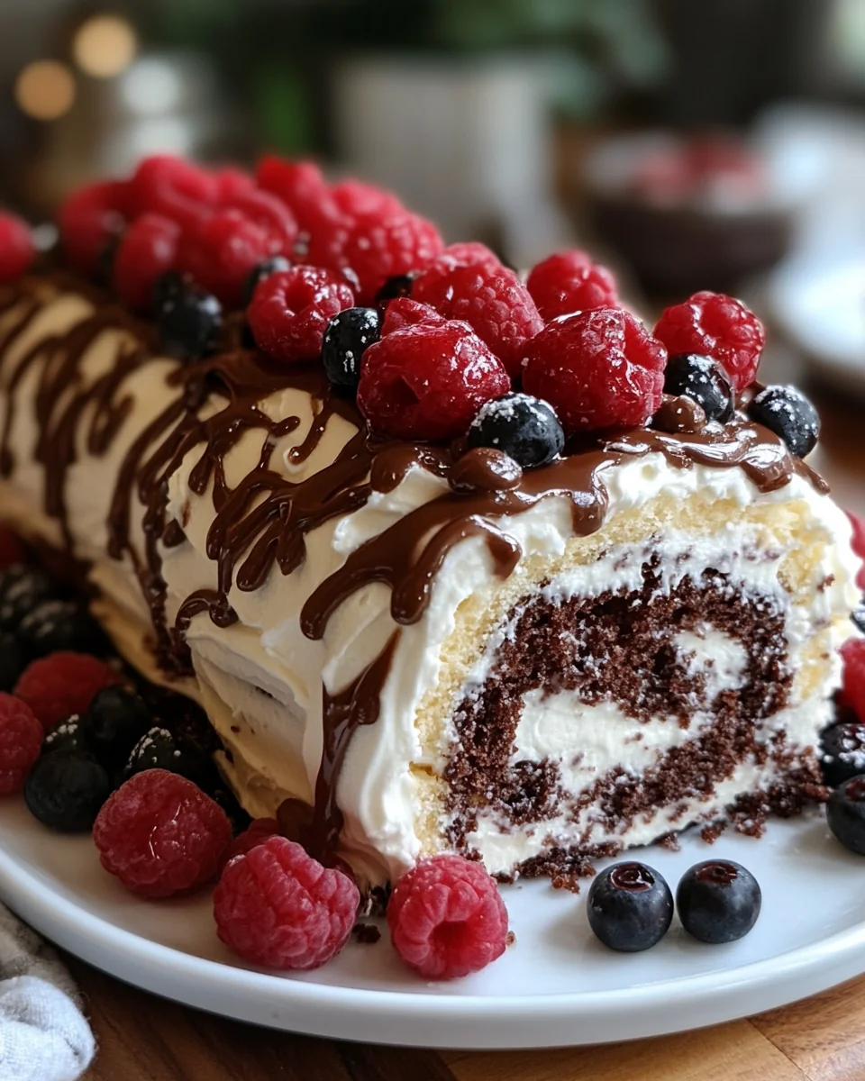 Delicious Homemade Black Forest Cream Roll Cake - additional image