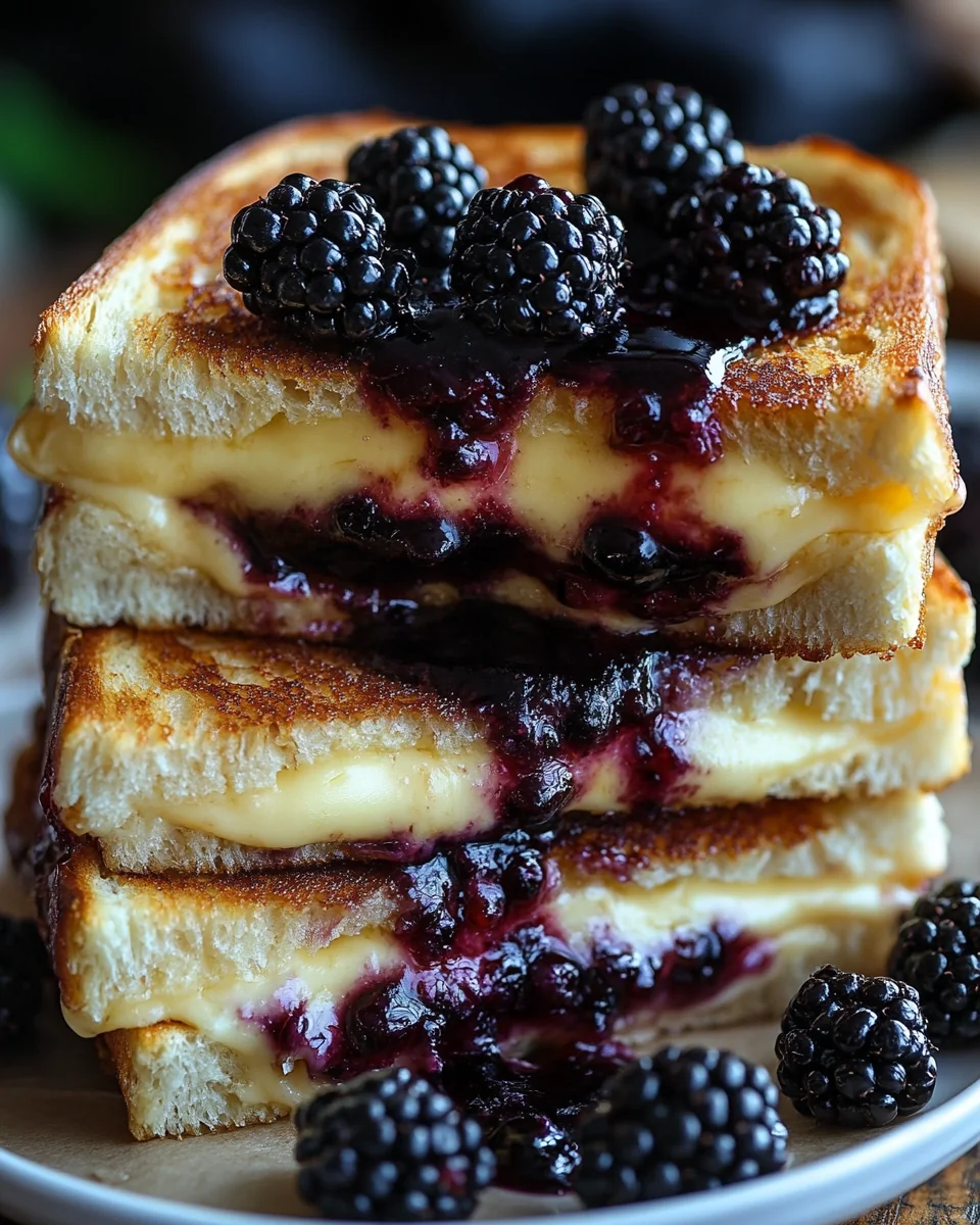 Simple Blackberry Balsamic Brie Grilled Cheese - additional image