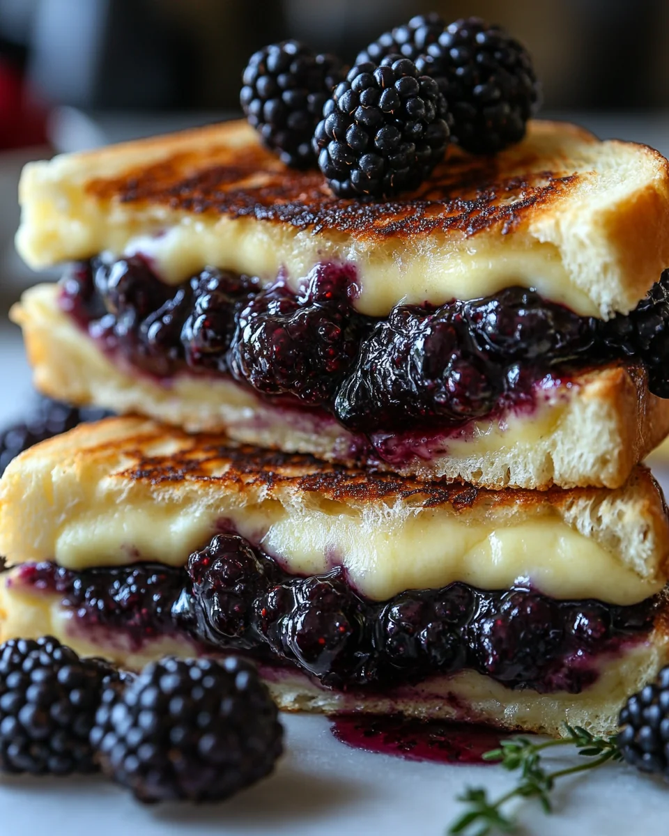 Simple Blackberry Balsamic Brie Grilled Cheese - additional image