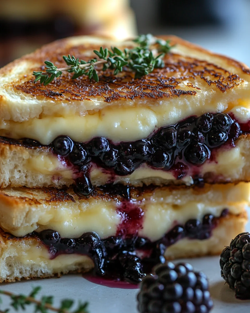 Simple Blackberry Balsamic Brie Grilled Cheese - additional image