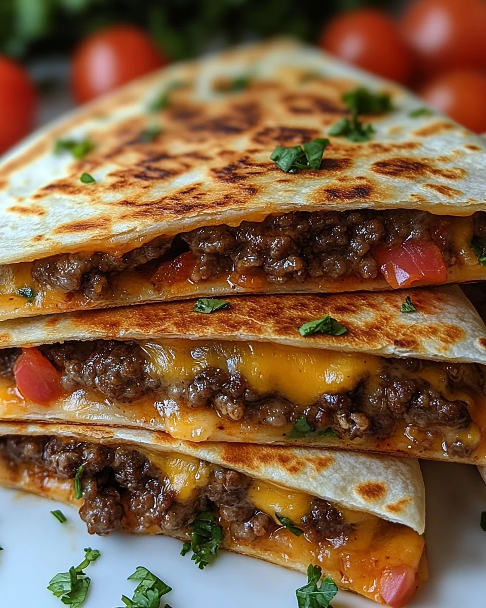 Savory Blackstone Cheeseburger Quesadilla Delight - additional image