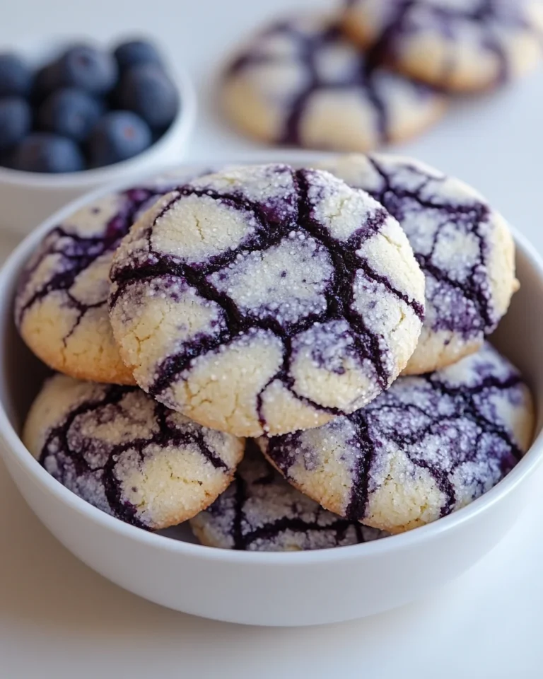 Perfect Homemade Blueberry Crinkle Cookies