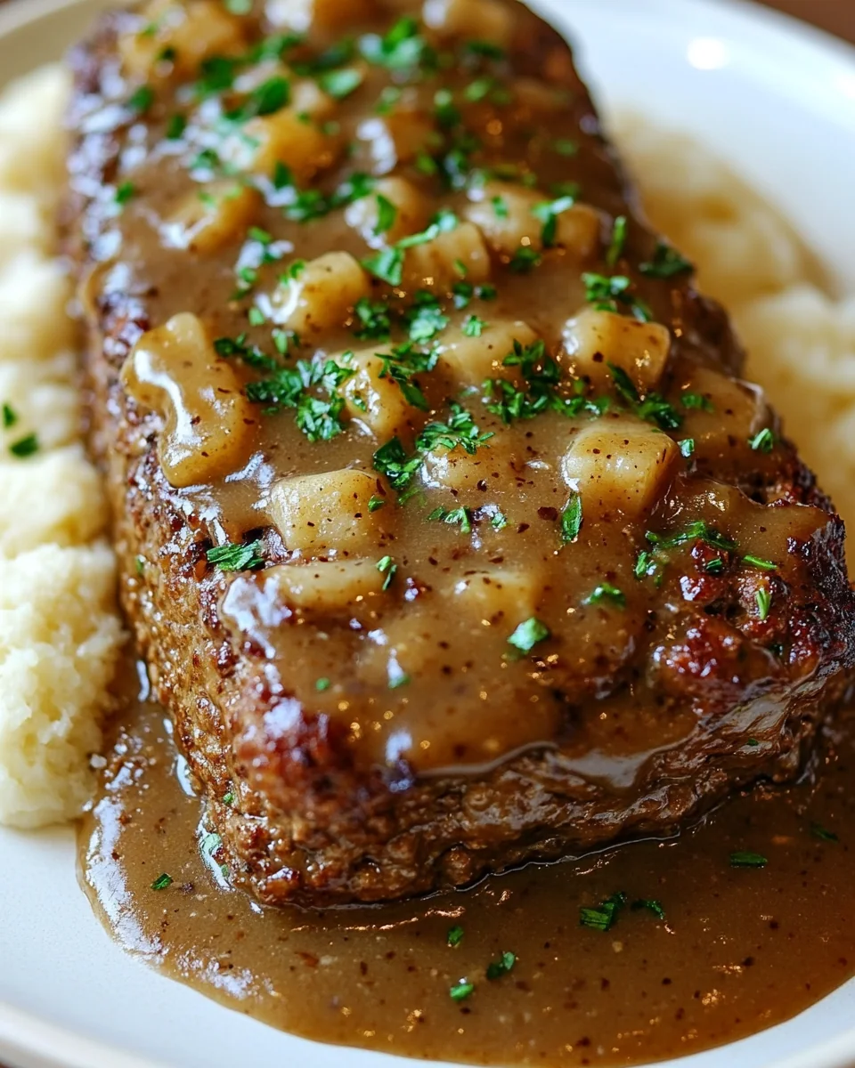Simple Homemade Meatloaf with Rich Brown Gravy - additional image