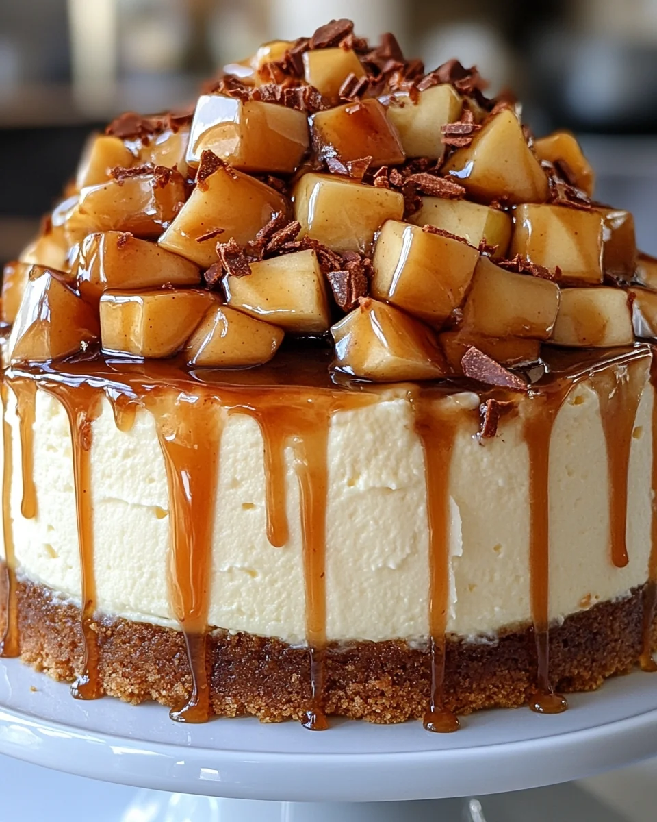 Delicious Caramel Apple Cheesecake Cake Recipe - additional image