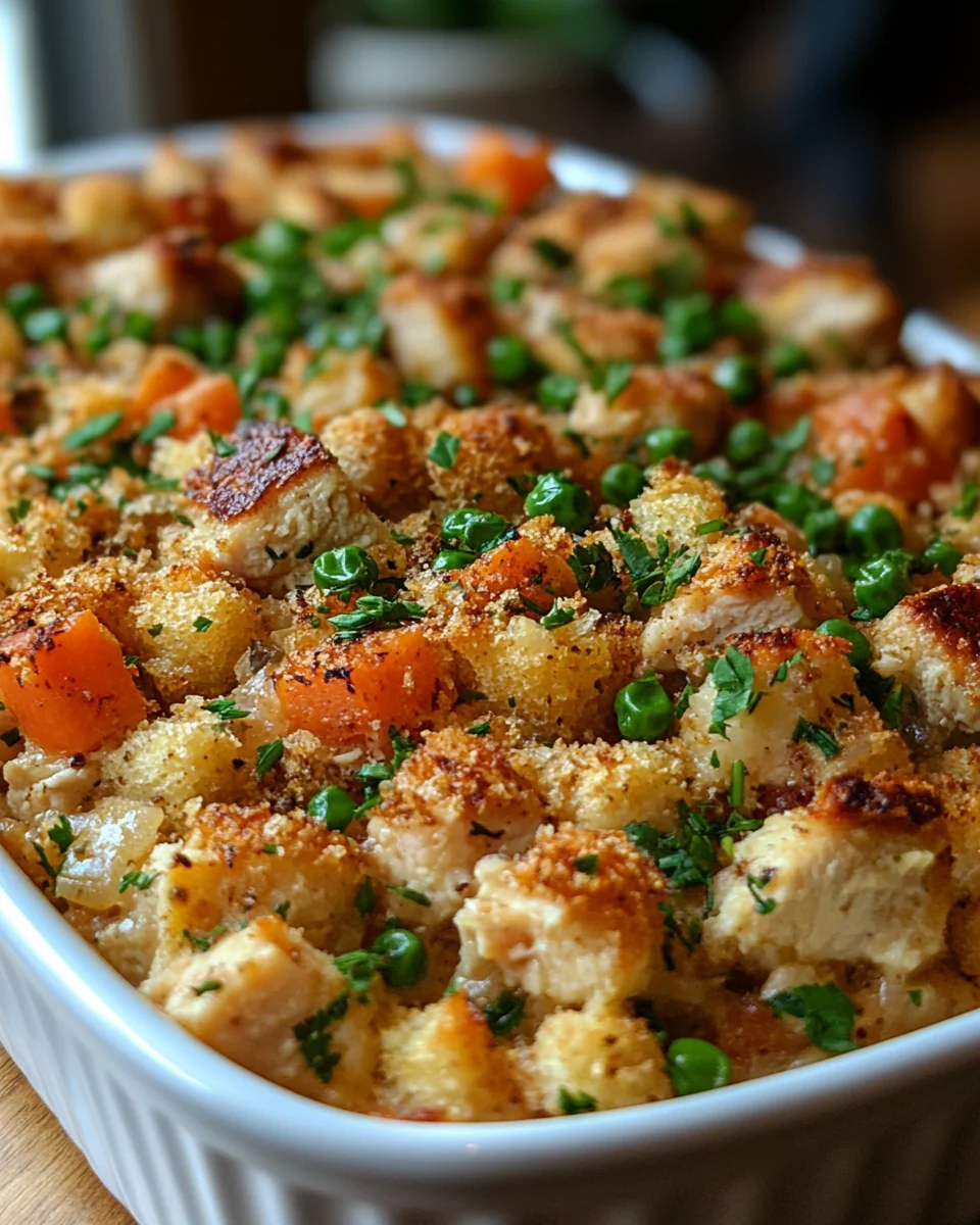 Savory Chicken Dressing Casserole for a Cozy Night - additional image