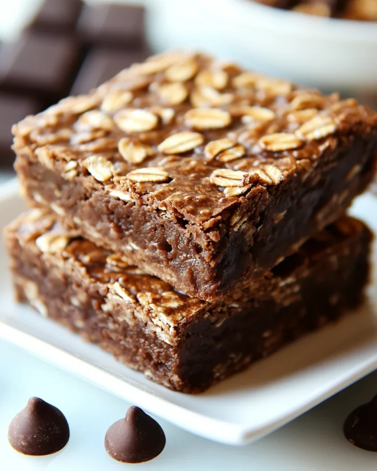 Homemade Chocolate Oatmeal Bars for a Delicious Treat