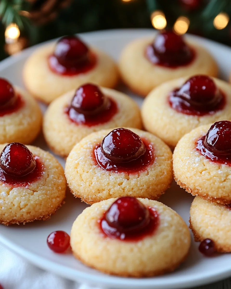 Classic Homemade Maraschino Cherry Shortbread Cookies - additional image