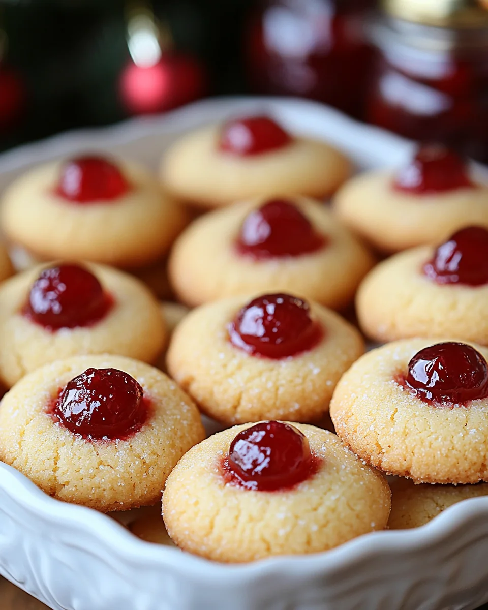 Classic Homemade Maraschino Cherry Shortbread Cookies - additional image