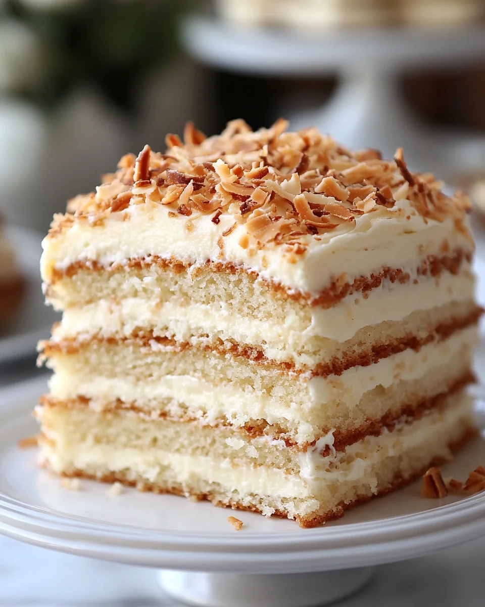 Homemade Coconut Cake With Creamy Coconut Frosting - additional image