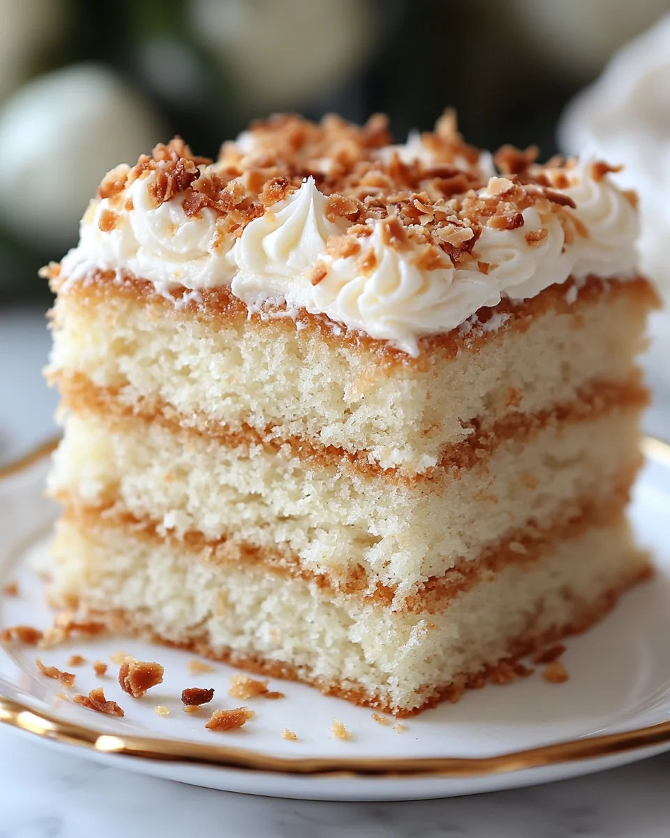 Homemade Coconut Cake With Creamy Coconut Frosting - additional image