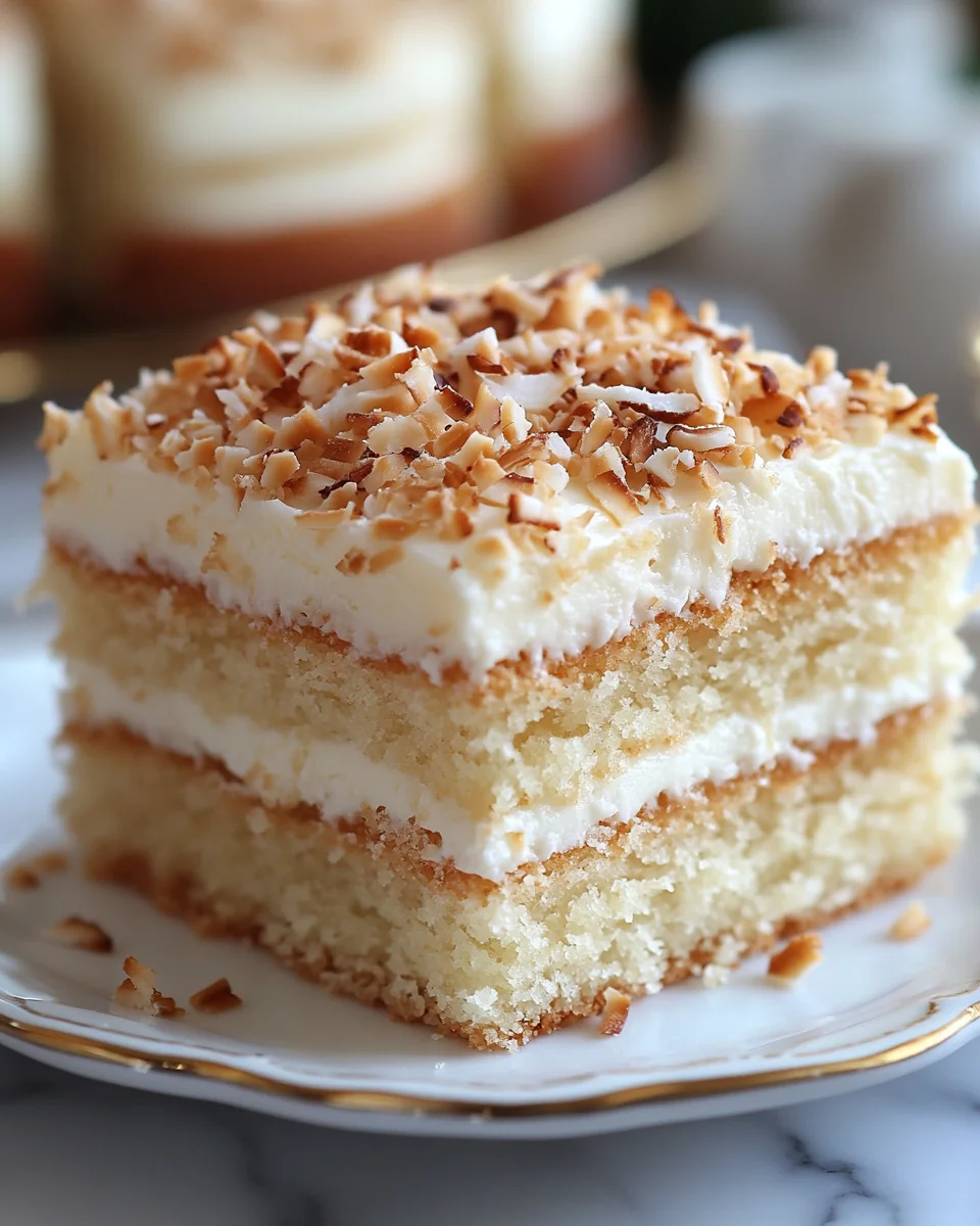 Homemade Coconut Cake With Creamy Coconut Frosting - additional image