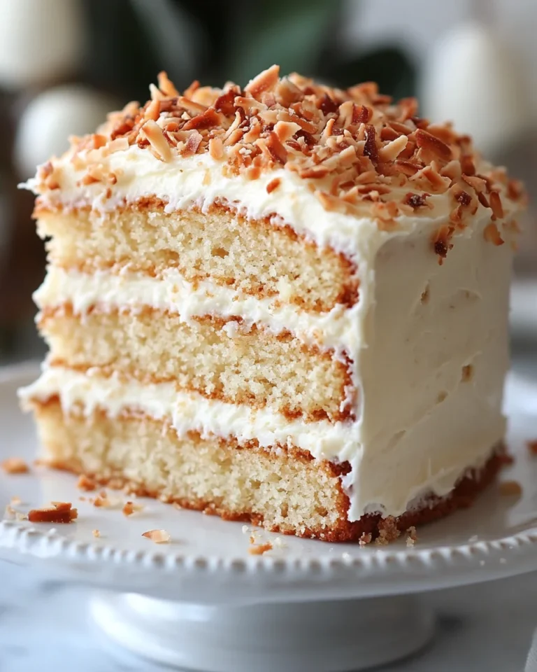 Homemade Coconut Cake With Creamy Coconut Frosting