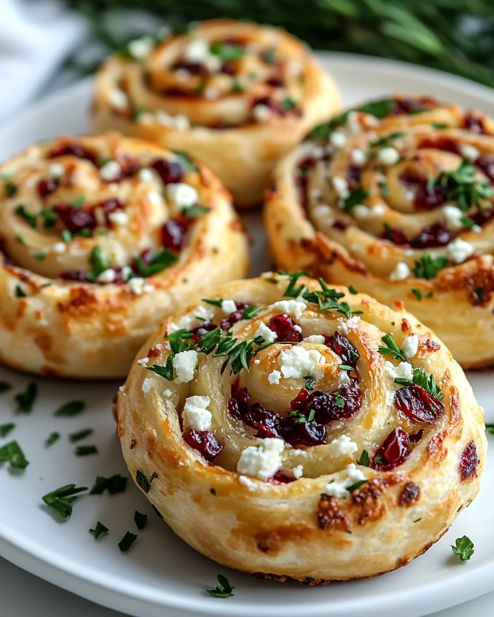 Simple Cranberry Feta Pinwheels with Creamy Cheese - additional image