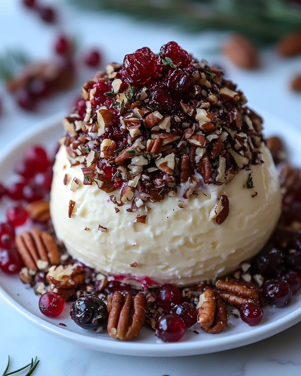 Delicious Homemade Cranberry Pecan Cheese Ball - additional image