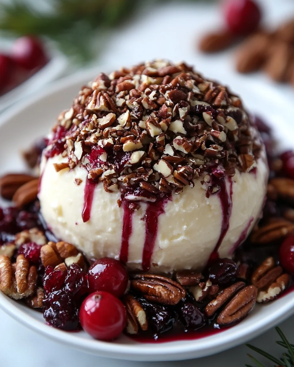 Delicious Homemade Cranberry Pecan Cheese Ball - additional image