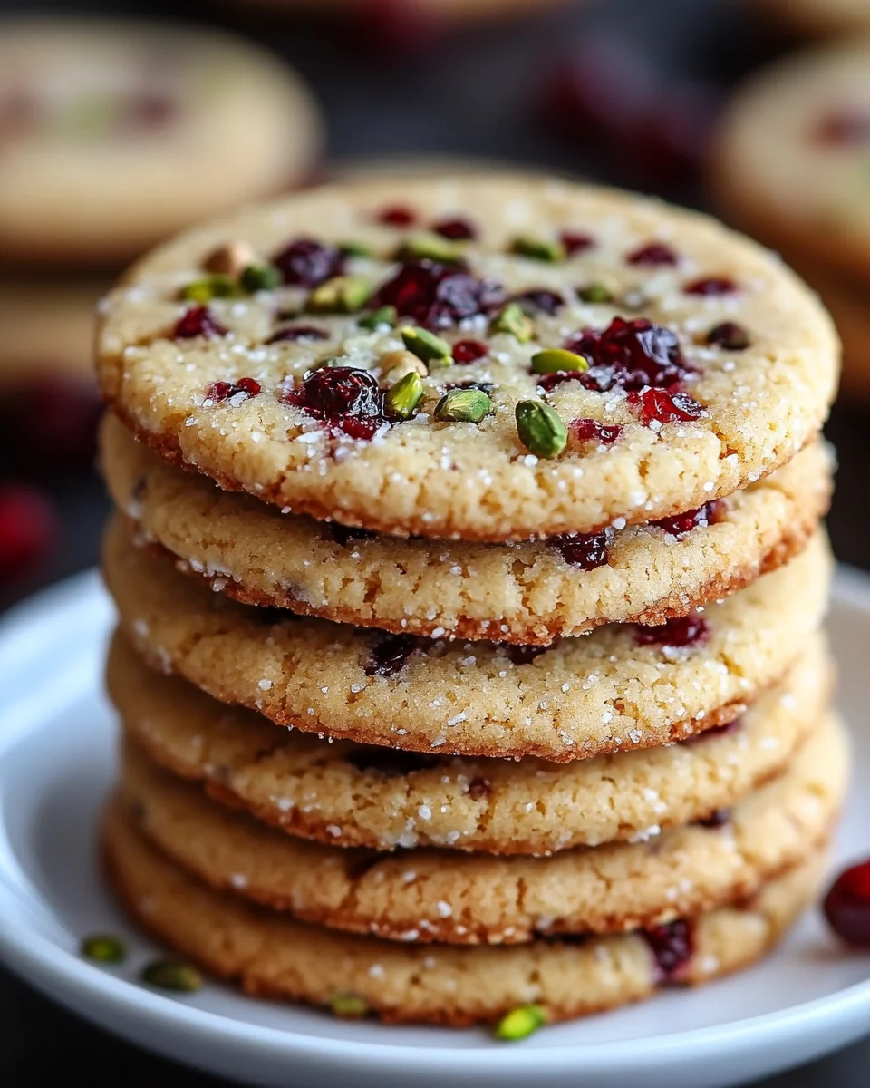 Cranberry Pistachio Shortbread Cookies Recipe Made From Scratch - additional image