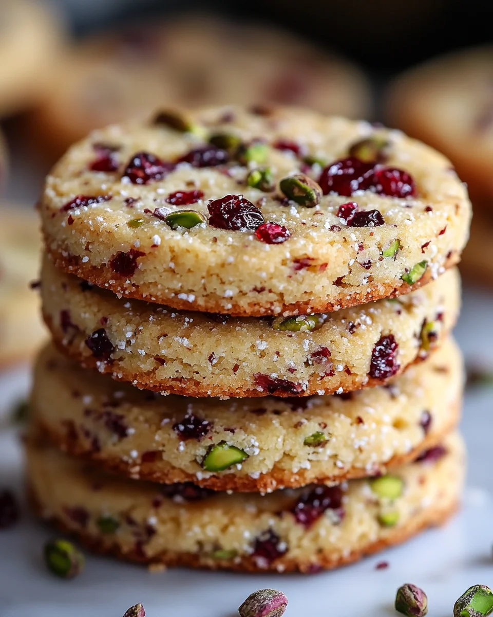 Cranberry Pistachio Shortbread Cookies Recipe Made From Scratch - additional image