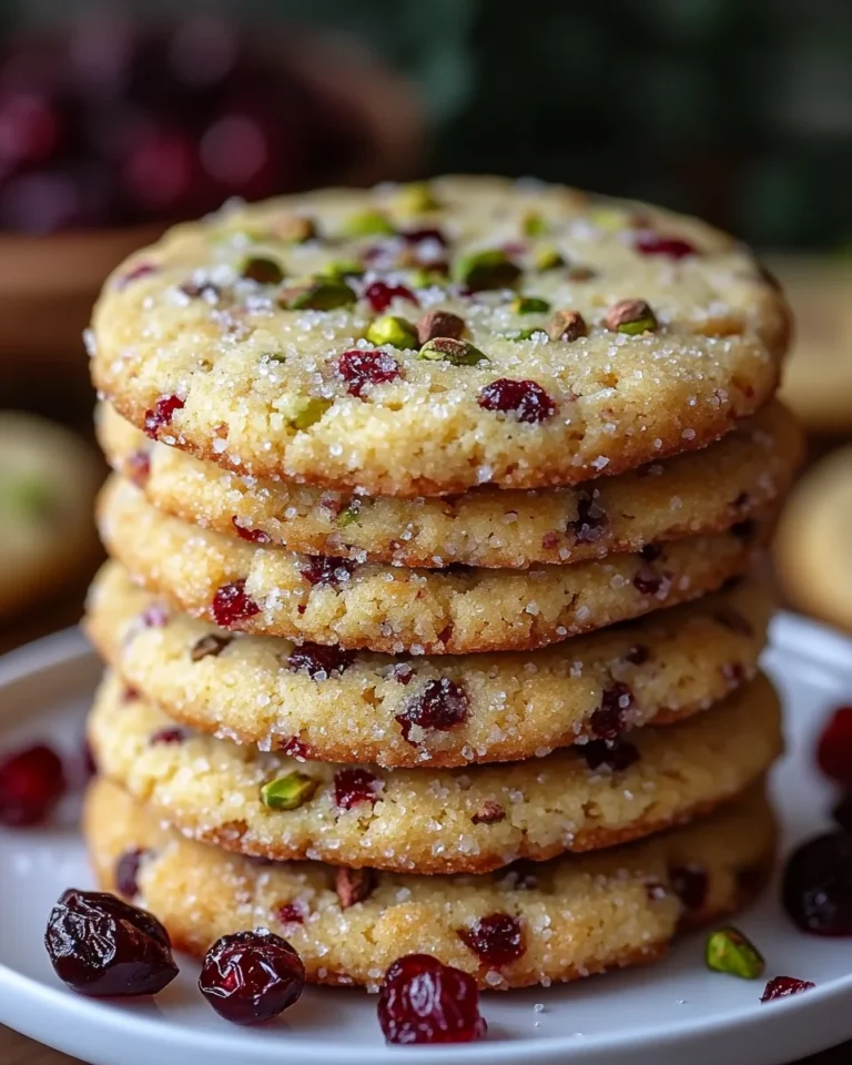 Cranberry Pistachio Shortbread Cookies Recipe Made From Scratch