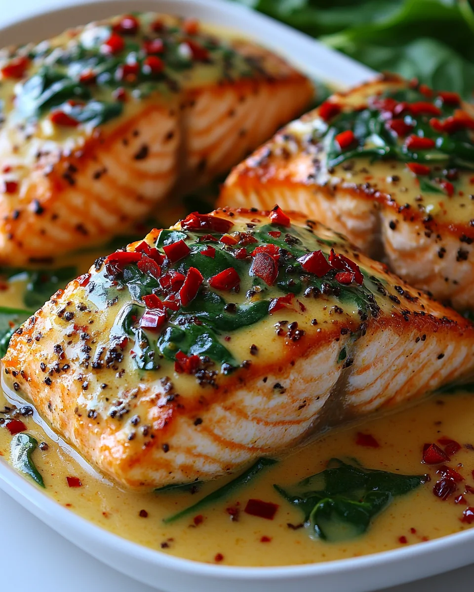 Creamy Spinach and Roasted Red Pepper Salmon Delight - additional image