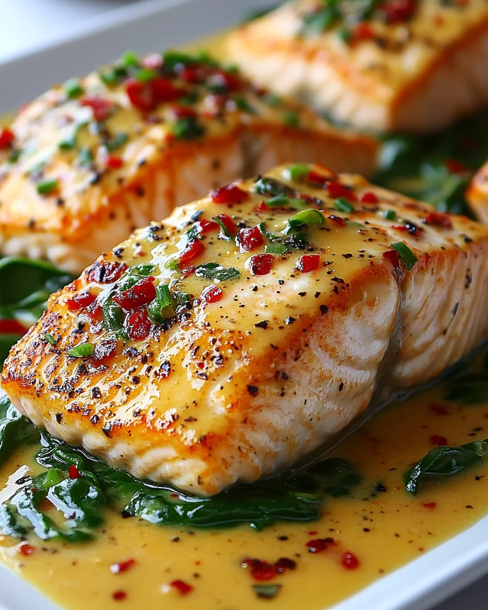Creamy Spinach and Roasted Red Pepper Salmon Delight - additional image