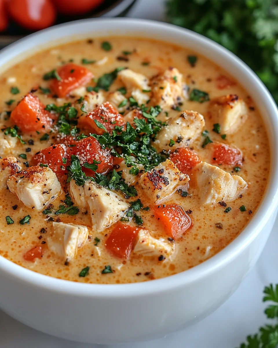 Creamy Chicken Parmesan Soup Made in a Slow Cooker - additional image