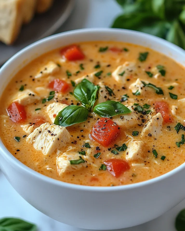 Creamy Chicken Parmesan Soup Made in a Slow Cooker