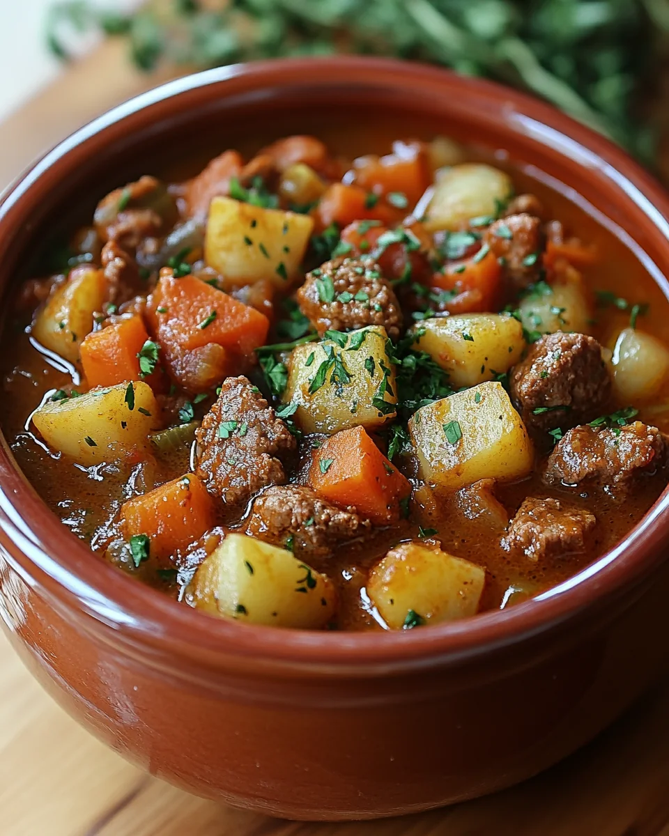 Hearty Homemade Poor Man Stew in the Slow Cooker - additional image
