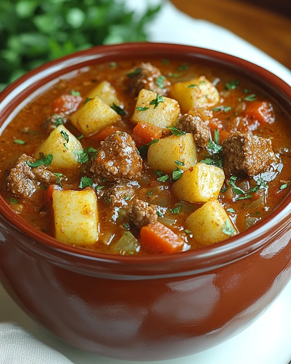Hearty Homemade Poor Man Stew in the Slow Cooker - additional image