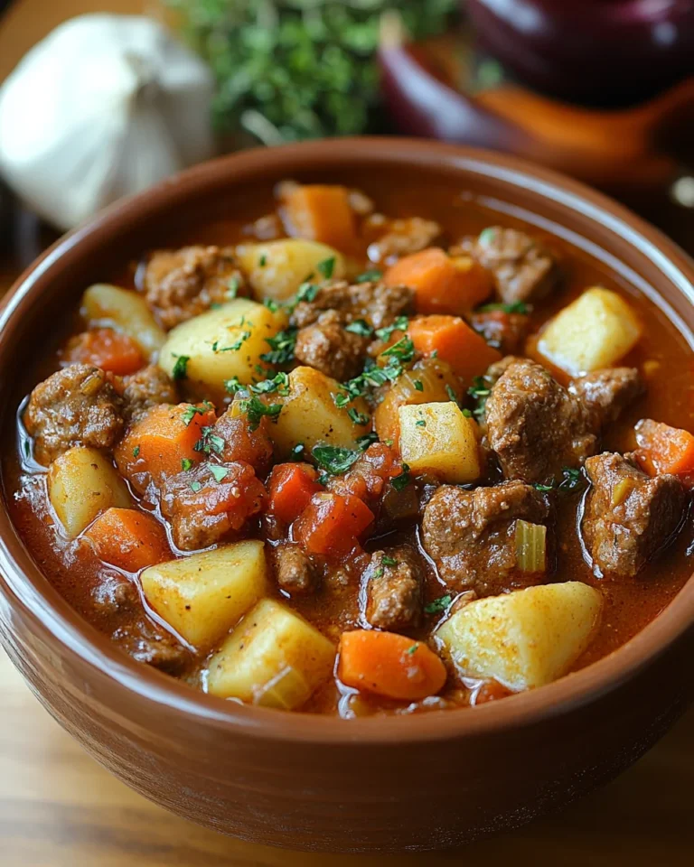 Hearty Homemade Poor Man Stew in the Slow Cooker