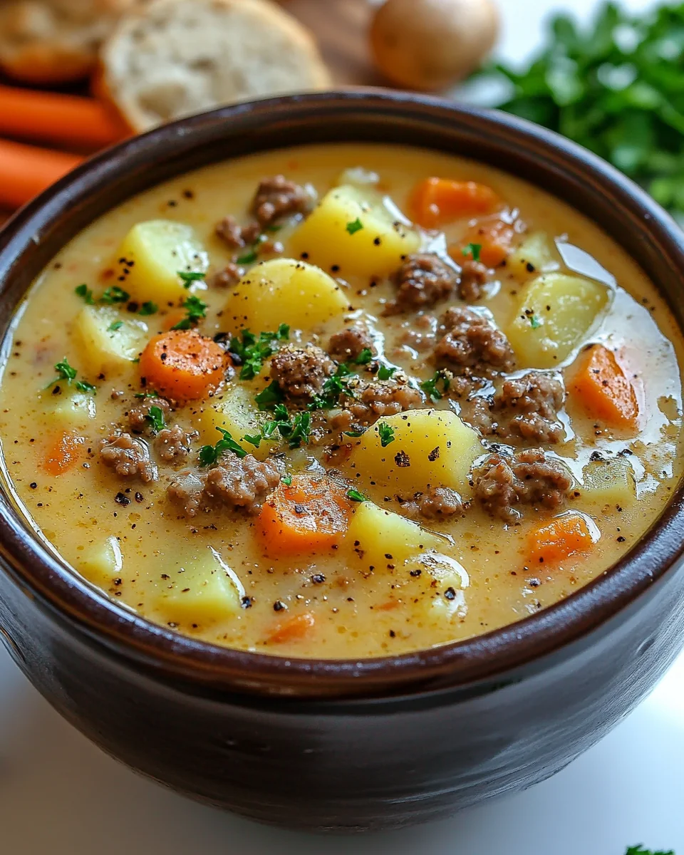 Creamy Potato Hamburger Soup Made Simple in the Crockpot - additional image