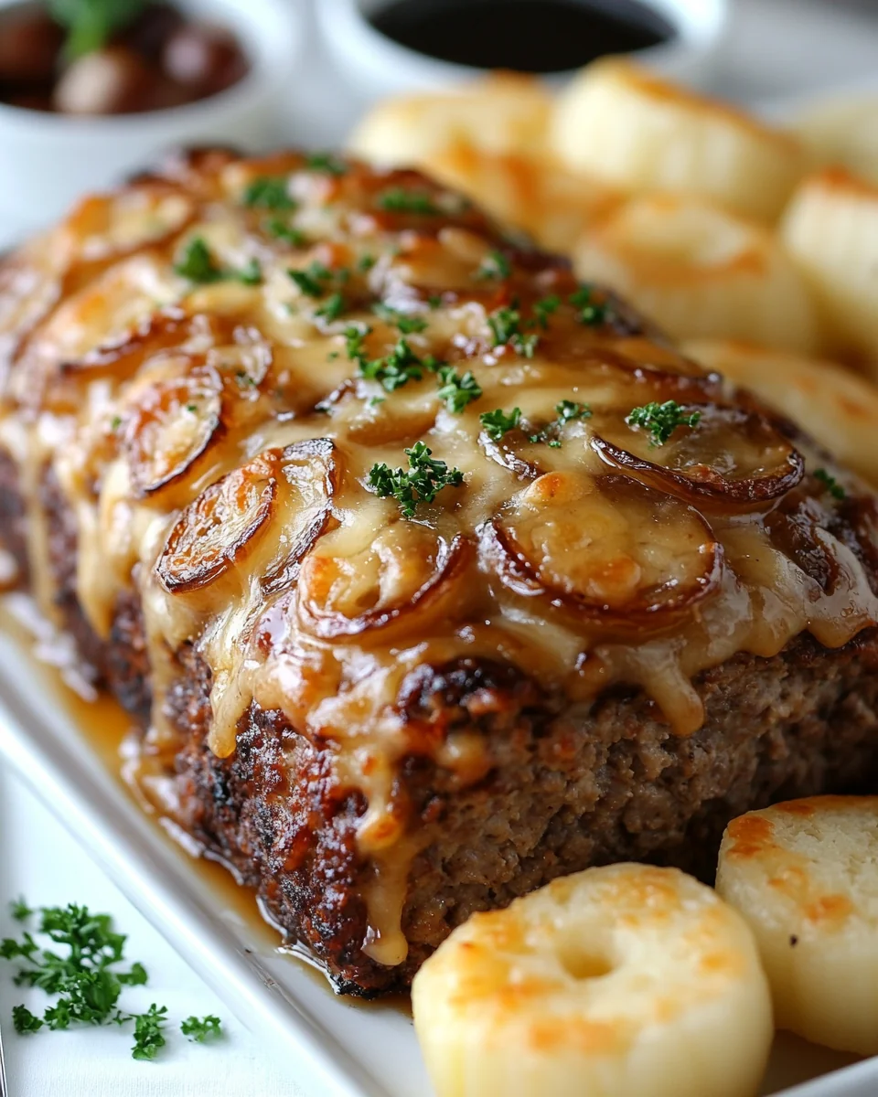 Crockpot French Onion Meatloaf with Savory Swiss Cheese - additional image