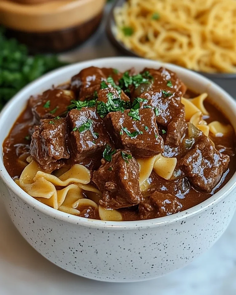 Homemade Mississippi Beef and Noodles in the Slow Cooker