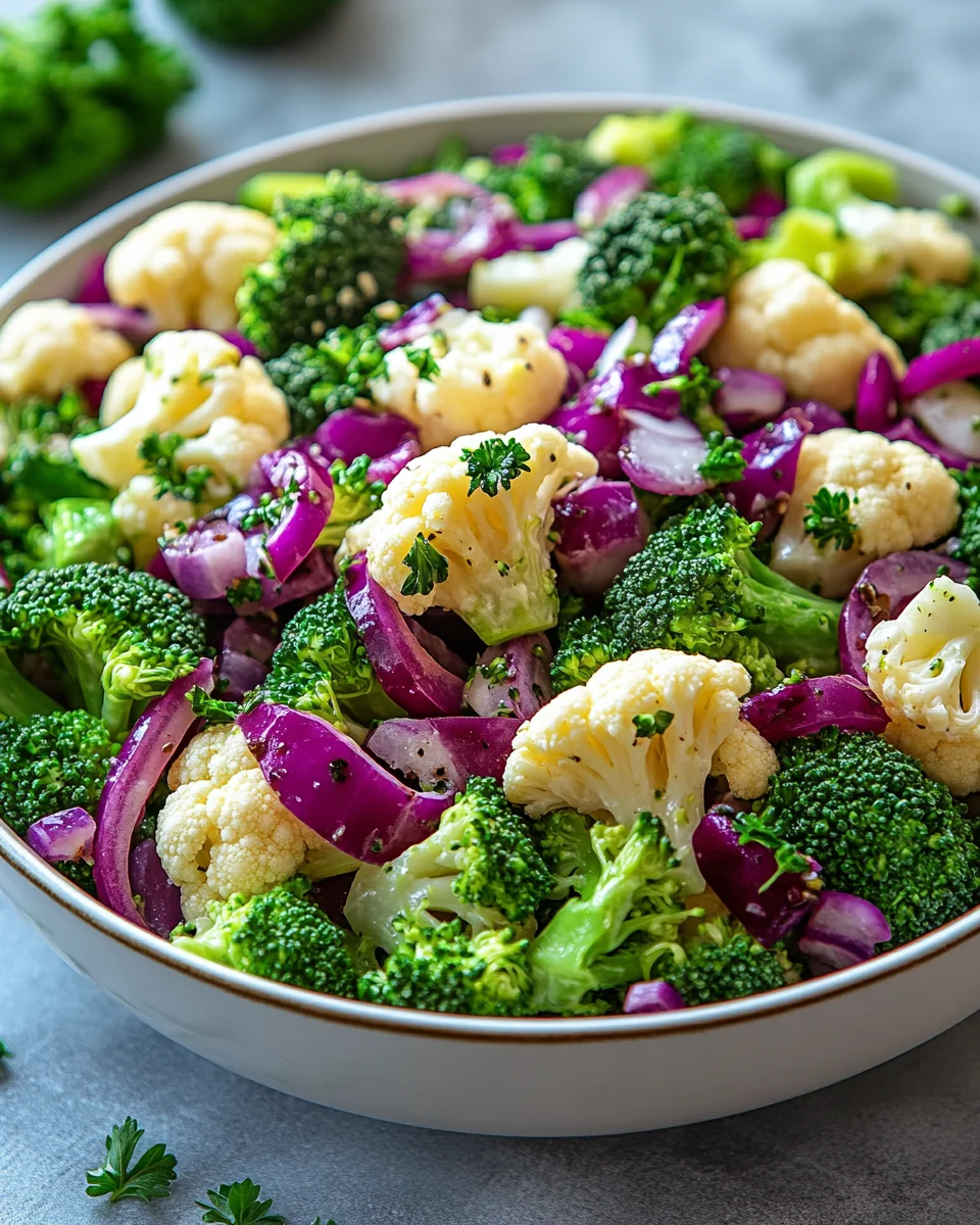 Simple Broccoli Cauliflower Salad Recipe - additional image