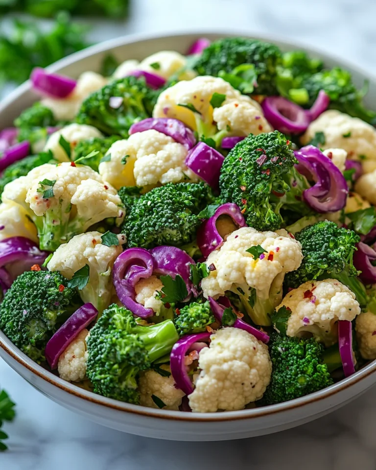 Simple Broccoli Cauliflower Salad Recipe